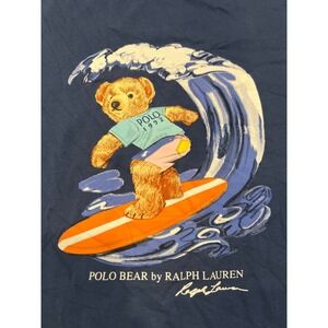 Polo Ralph Lauren Surf Bear Graphic Tee M Coastal Prep Beachcore Skater Shirt